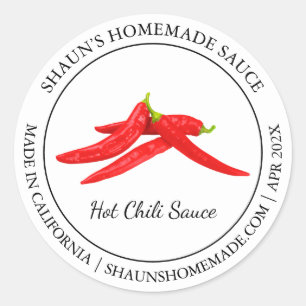 Hett Chili Sauce Modern etikett