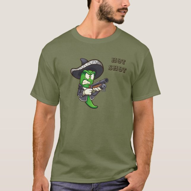 Hett Chili Shot (Redigera) T Shirt (Framsida)