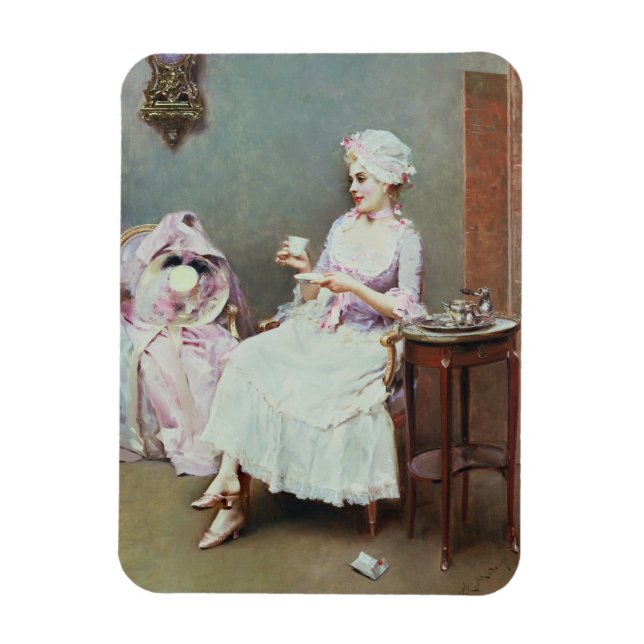 Hett Chocolat (olja på canvas) Magnet (Vertikal)