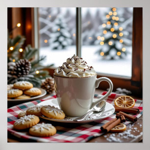 Hett Chocolate and Sugar Cookies Festive jul Poster