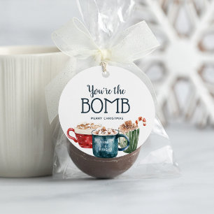 Hett Chocolate Bomb Gift Märkre Gåvor Etiketter