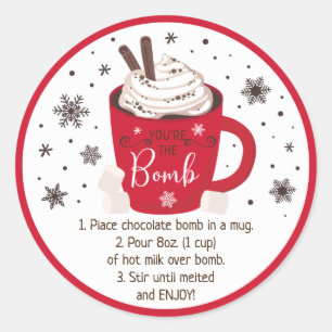 Hett Chocolate Bomb Hett Cocoa Bomb Instruction Runt Klistermärke