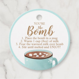 Hett Chocolate Bomb Märkre Du är Bomb Cocoa Gåvor Etiketter