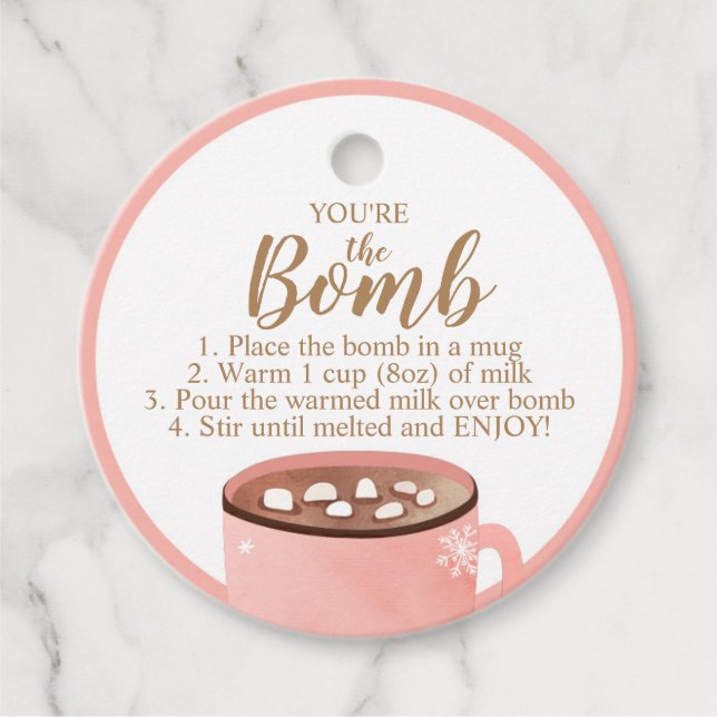 Hett Chocolate Bomb Märkre Du är Bomb Cocoa Gåvor Etiketter (Framsida)