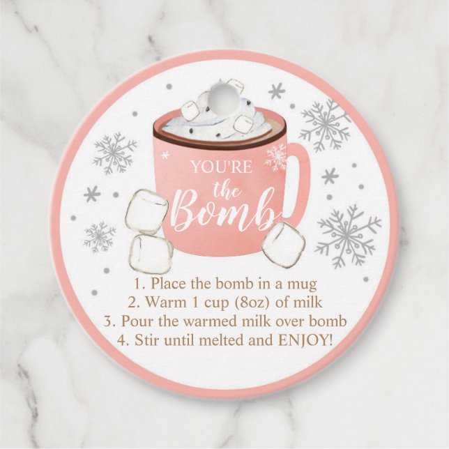 Hett Chocolate Bomb Märkre Du är Bomb Cocoa Gåvor Etiketter (Framsida)