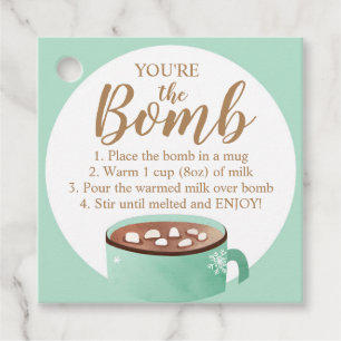 Hett Chocolate Bomb Märkre Du är Bomb Cocoa Gåvor Etiketter
