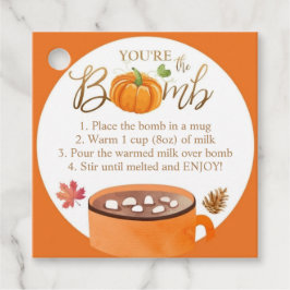 Hett Chocolate Bomb Märkre Du är Bomb Thanksgiving Gåvor Etiketter