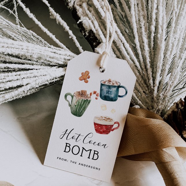 Hett Chocolate Bomb Märkre Presentetikett (Skapare uppladdad)