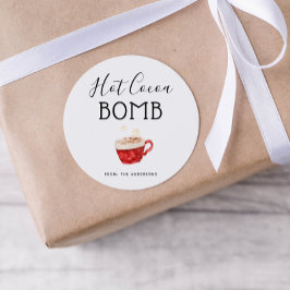 Hett Chocolate Bomb Märkre Runt Klistermärke