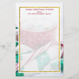 Hett Chocolate & Candy cane jul Brevpapper