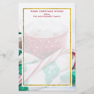 Hett Chocolate & Candy cane jul Brevpapper