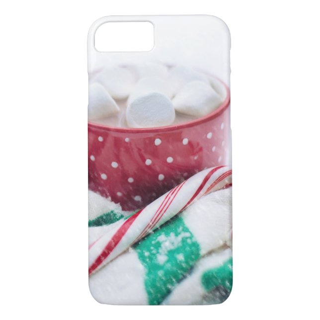 Hett Chocolate & Candy cane jul Case-Mate iPhone Skal (Baksida)