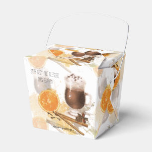 Hett Chocolate Cinnamon Orange Season Hälsning Presentaskar