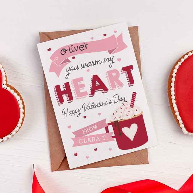 Hett Chocolate Classroom Valentines day-kort Inbjudningar (Skapare uppladdad)