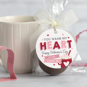Hett Chocolate Classroom Valentines day Märkre Gåvor Etiketter