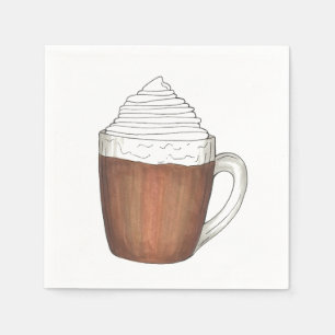 Hett Chocolate Cocoa jul Helgdag Open House Pappersservett