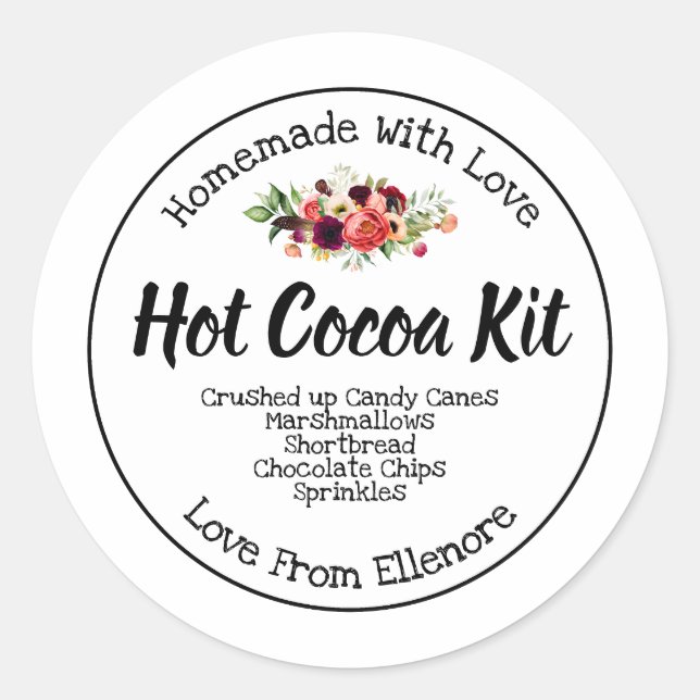 Hett Chocolate Cocoa Kit Burk etikett (Framsida)