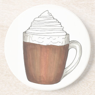 Hett Chocolate Cocoa Winter Helgdag Drink Underlägg