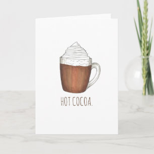 Hett Chocolate Cocoa Winter Helgdag-julkort Helgkort
