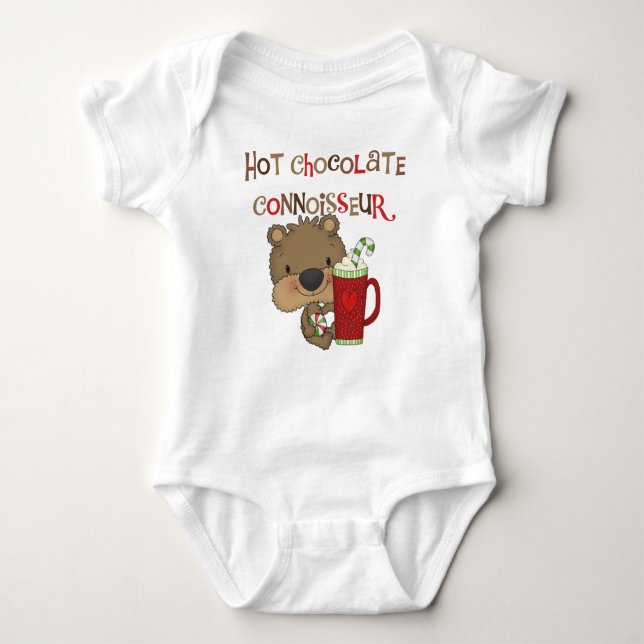 Hett Chocolate Connoisseur Boy Bear T Shirt (Framsida)