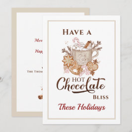 Hett Chocolate Cookies Modern Beige-julkort Meddelande