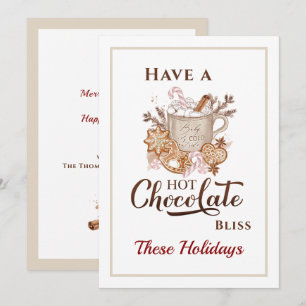 Hett Chocolate Cookies Modern Beige-julkort Meddelande