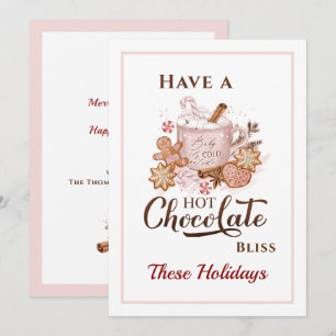 Hett Chocolate Cookies Modern Rosa julkort Meddelande