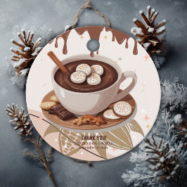 Hett Chocolate & Cookies Winter Baby Shower Gåvor Etiketter