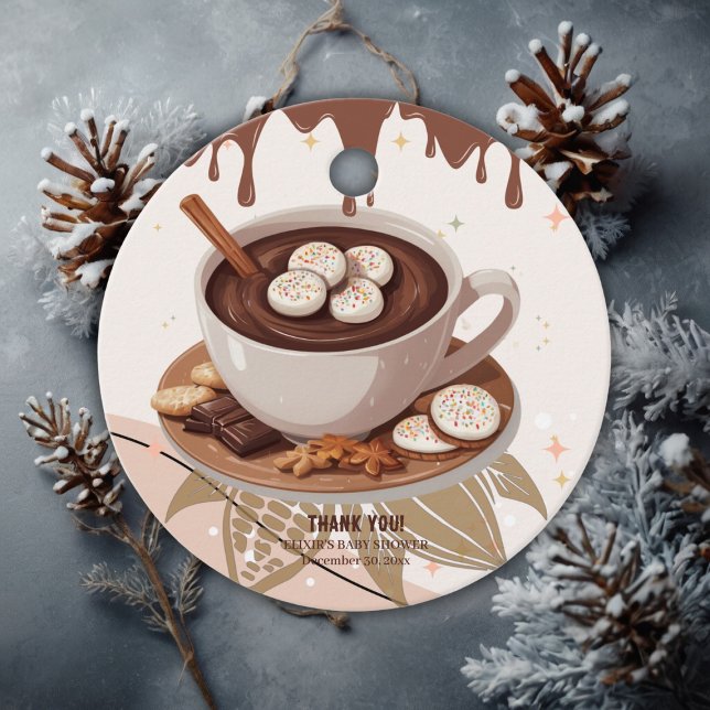 Hett Chocolate & Cookies Winter Baby Shower Gåvor Etiketter (Skapare uppladdad)