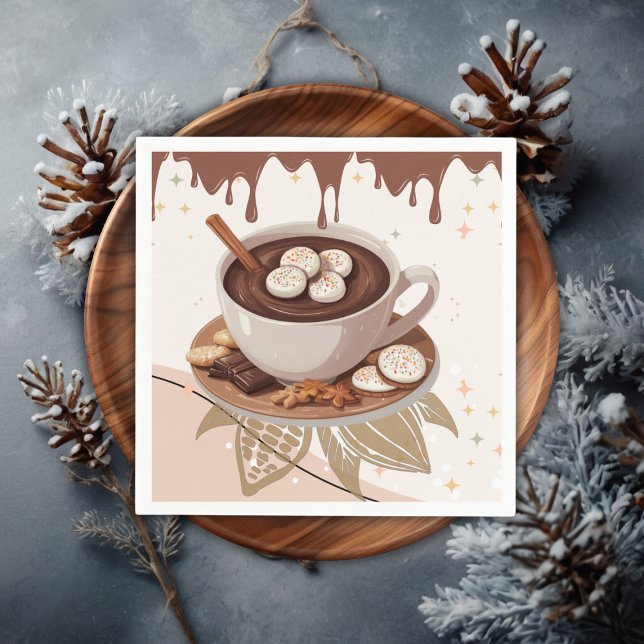 Hett Chocolate & Cookies Winter Baby Shower Pappersservett (Skapare uppladdad)