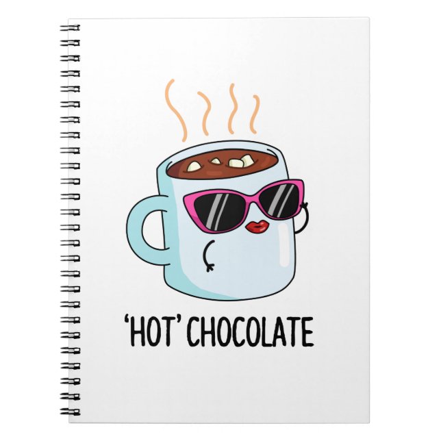 Hett Chocolate Funny Drink Pun Anteckningsbok (Framsidan)