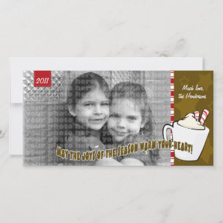 Hett Chocolate-julfotokort Julkort