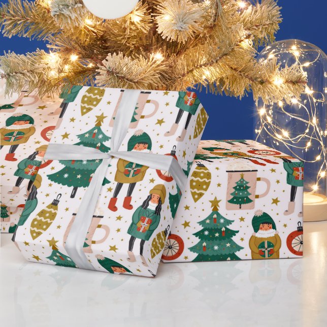 Hett Chocolate Julgran Ornaments Helgdag Presentpapper (Helgdagar)