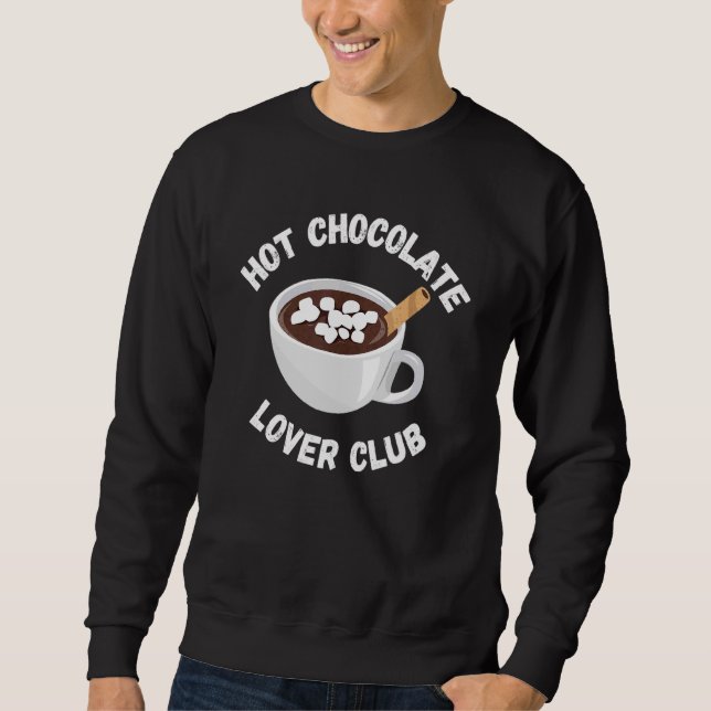 Hett Chocolate Klubb Hett Cocoa Drinker Lång Ärmad Tröja (Framsida)