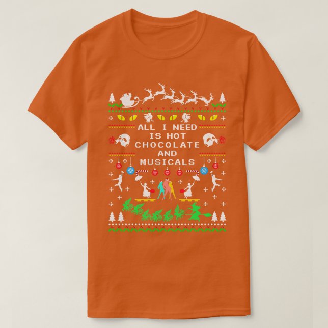 Hett Chocolate och Musicals 1 T Shirt (Design framsida)