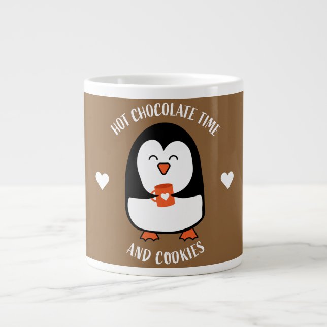 Hett Chocolate Penguin Drinker Jumbo Mugg (Framsidan)