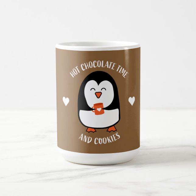 Hett Chocolate Penguin Drinker Magisk Mugg (Center)