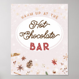 Hett Chocolate Pub Cocoa Girl Baby Shower Sprinkle Poster