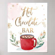 Hett Chocolate Pub Cocoa Sweet Girl Birthday Sign