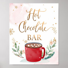 Hett Chocolate Pub Cocoa Sweet Girl Birthday Sign Poster