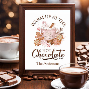 Hett Chocolate Pub Signera Rosa Jul Poster