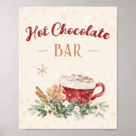 Hett Chocolate Pub Station DIY Idea jul Party Poster