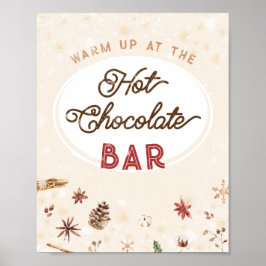 Hett Chocolate Pub Winter Helgdag Cocoa Retro Home Poster