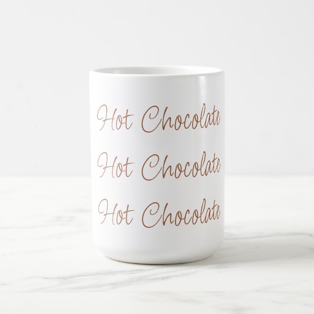 Hett Chocolate Simple Snyggt Script Typography Kaffemugg (Center)