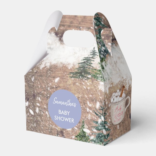 Hett Chocolate Snö Baby Det är Kall Boy Baby Presentaskar (Framsidan Sidan)