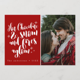 Hett Chocolate & Snö Mysigt Helgdag Design