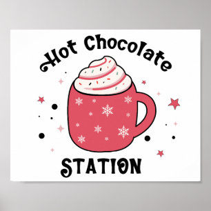 Hett Chocolate Station Retro Vibes - tecken Poster