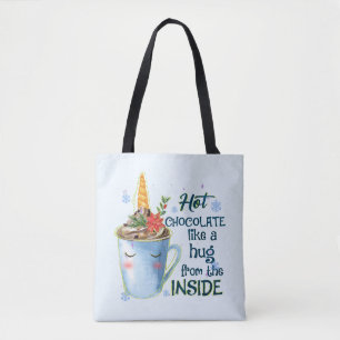 Hett Chocolate Unicorn Mysigt Unicorn Winter Tygkasse