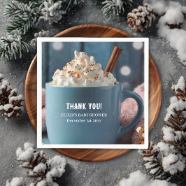 Hett Chocolate w/ Whisted Cream Mysigt Baby Shower Pappersservett