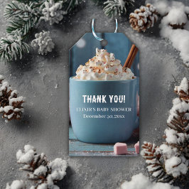 Hett Chocolate w/ Whisted Cream Mysigt Baby Shower Presentetikett